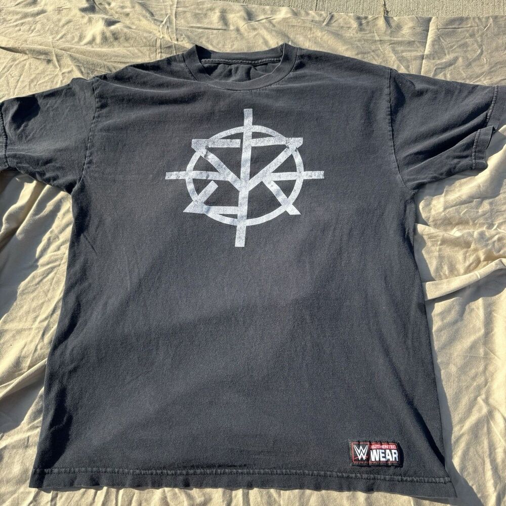 WWE Seth Rollins Authentic T-Shirt Faded Black Mens Sz Large